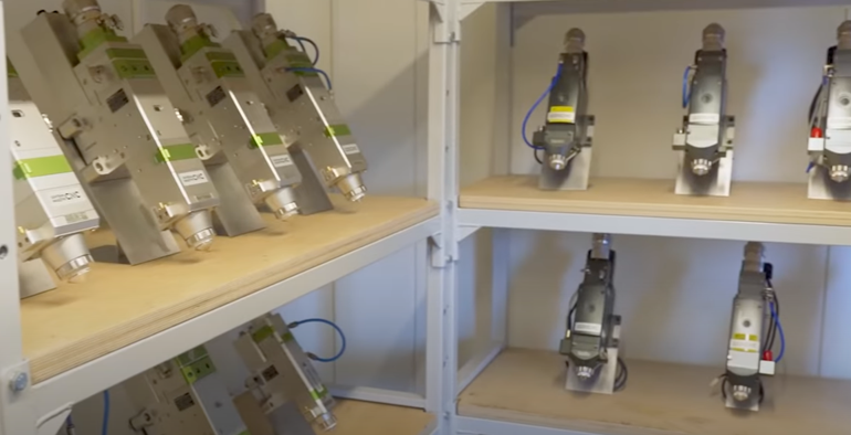 Photo showing service, repair of laser welder